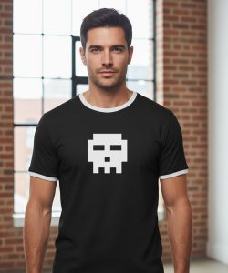 Mens Scott Pilgrim '8-Bit Skull' T-shirt