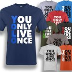 Mens YOLO  'You Only Live Once' T-shirt