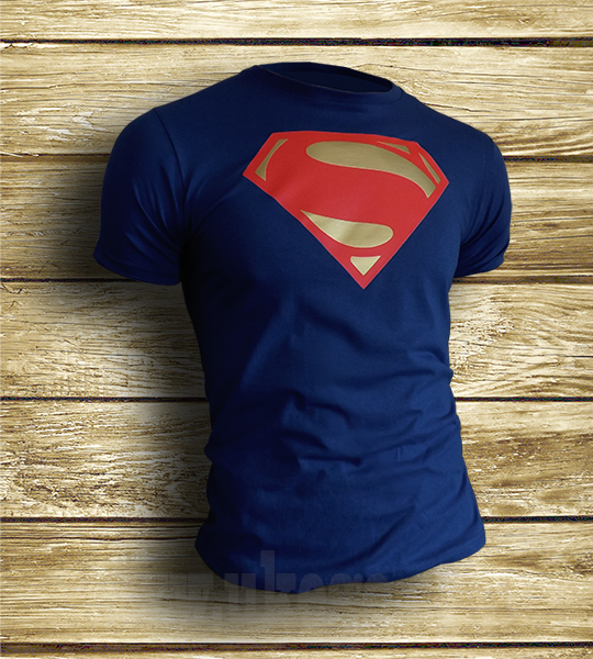 Superman Man of Steel half face inspired adult t-shirt