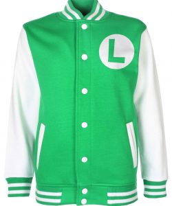 Children's Super-Mario-Bros 'Luigi' Varsity Jacket Ages 3-13yrs