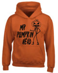 Children's Mr Pumpkin-Head Halloween Hoodie Ages 3-13yrs