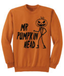 Mens womens Mr Pumpkin-Head Halloween Sweatshirt XS-XXL