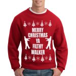 Walking Dead 'Merry Xmas Ya Filthy Walker' CHRISTMAS jumper Sweatshirt NEW XS-XXL