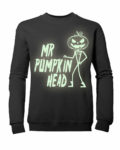Children's Glow-in-the-Dark Mr Pumpkin-Head Sweatshirt Ages 3-13yrs