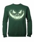 Children's Glow-in-the-Dark Scary-Pumpkin Face Sweatshirt Ages 3-13yrs