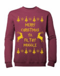 Children's Harry Potter 'Merry Xmas Ya Filthy Muggle' Christmas jumper Sweatshirt