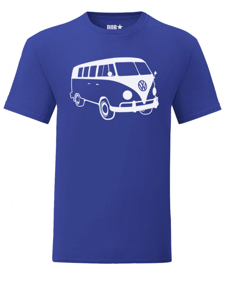 vw t1 tee - royal blue