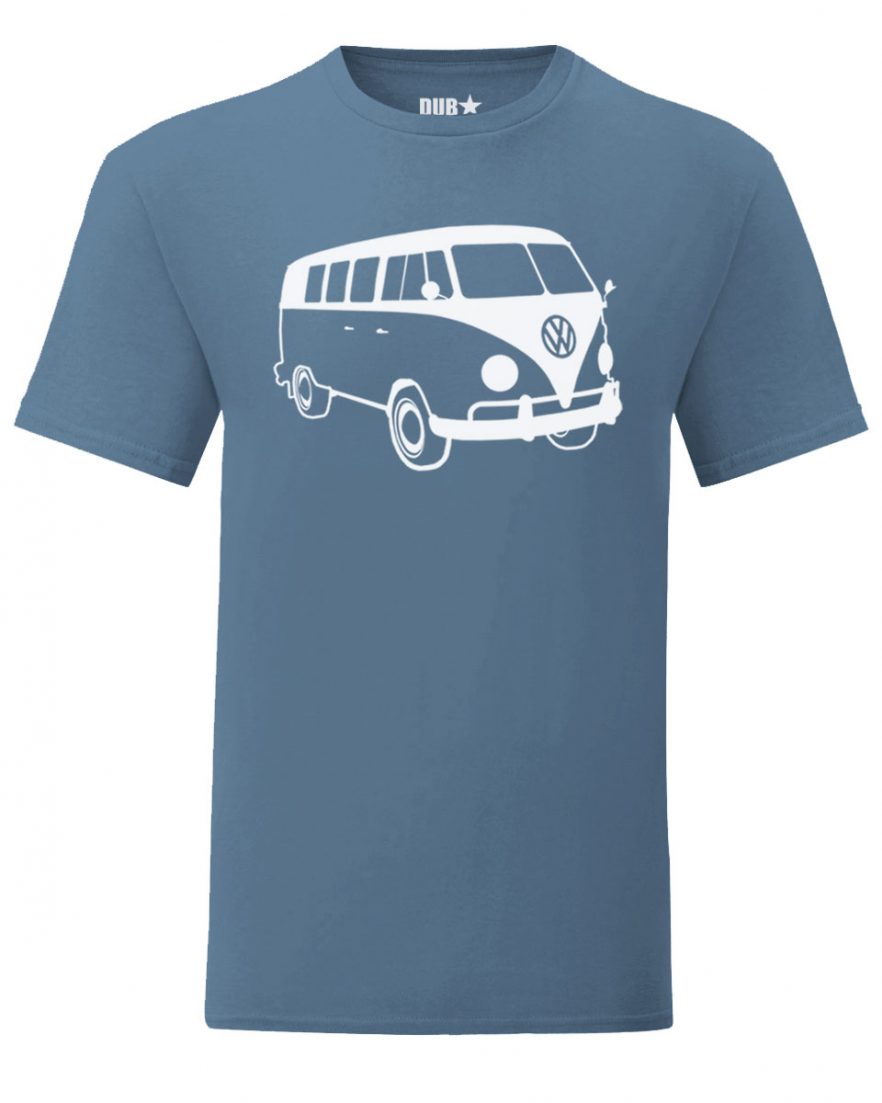 vw t1 tee - indigo blue