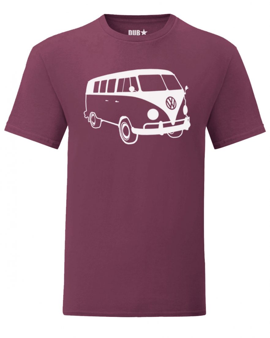 vw t1 tee - maroon