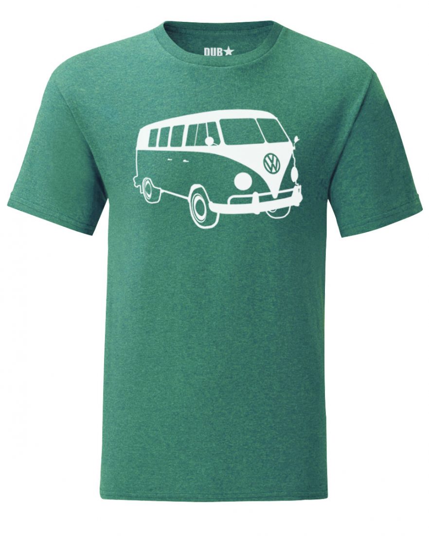 vw t1 tee - heather green