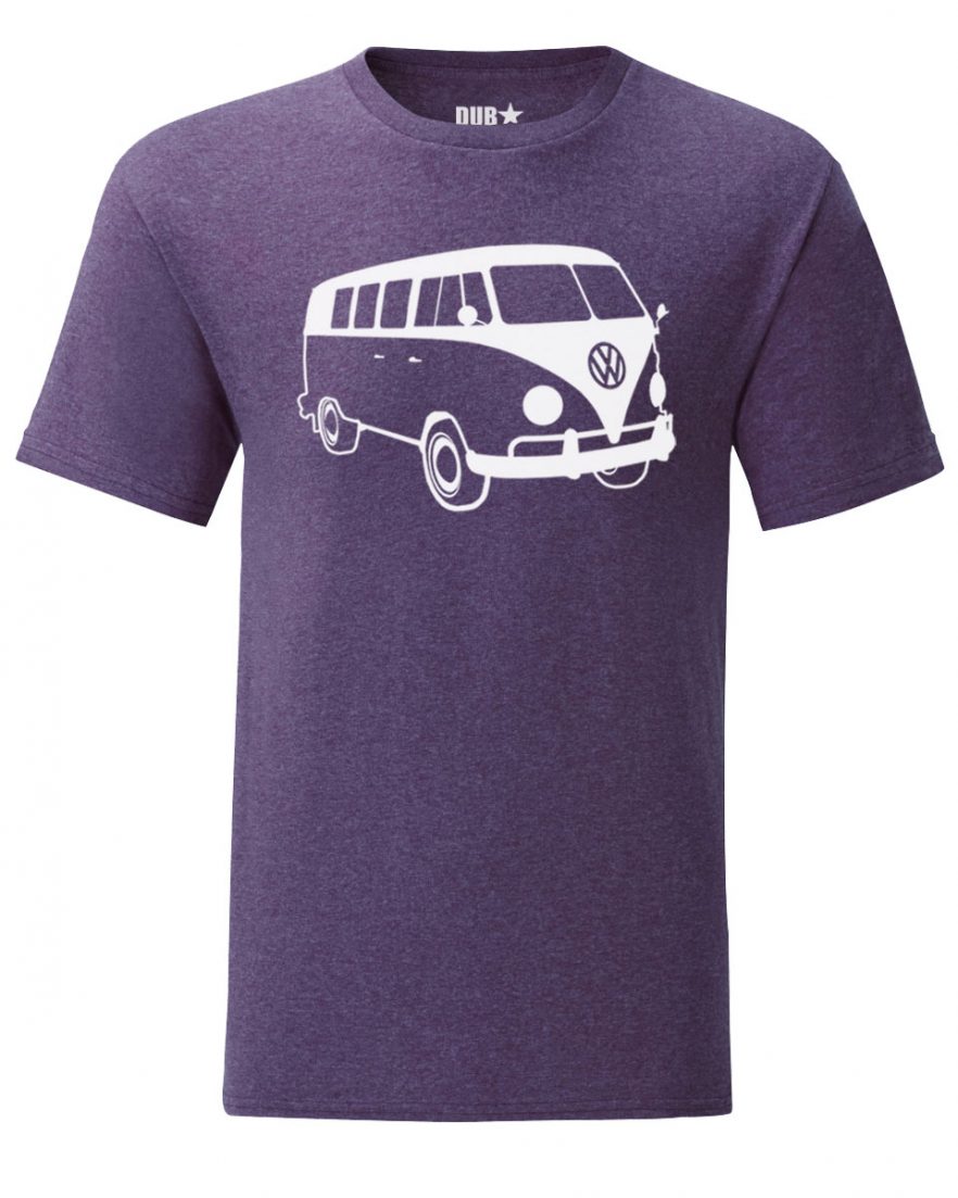 vw t1 tee - heather purple