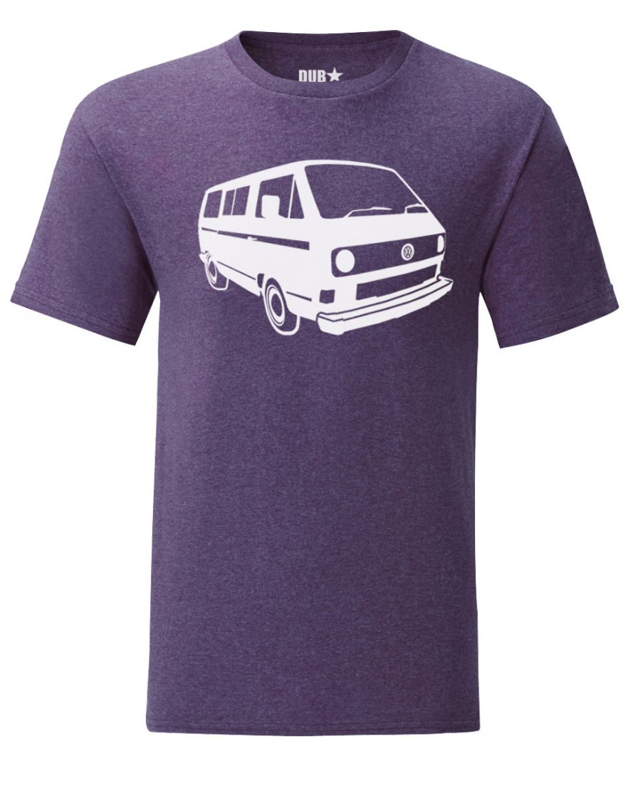 vw t3 tee - heather purple