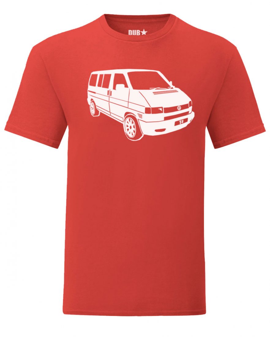 vw t4 tee - red
