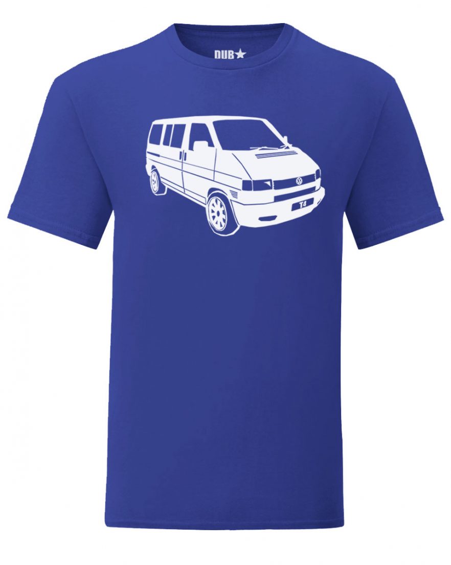 vw t4 tee - royal blue