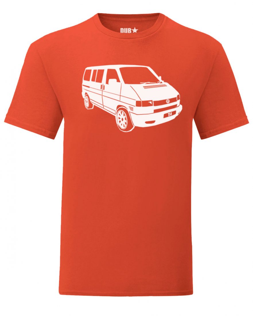 vw t4 tee - orange