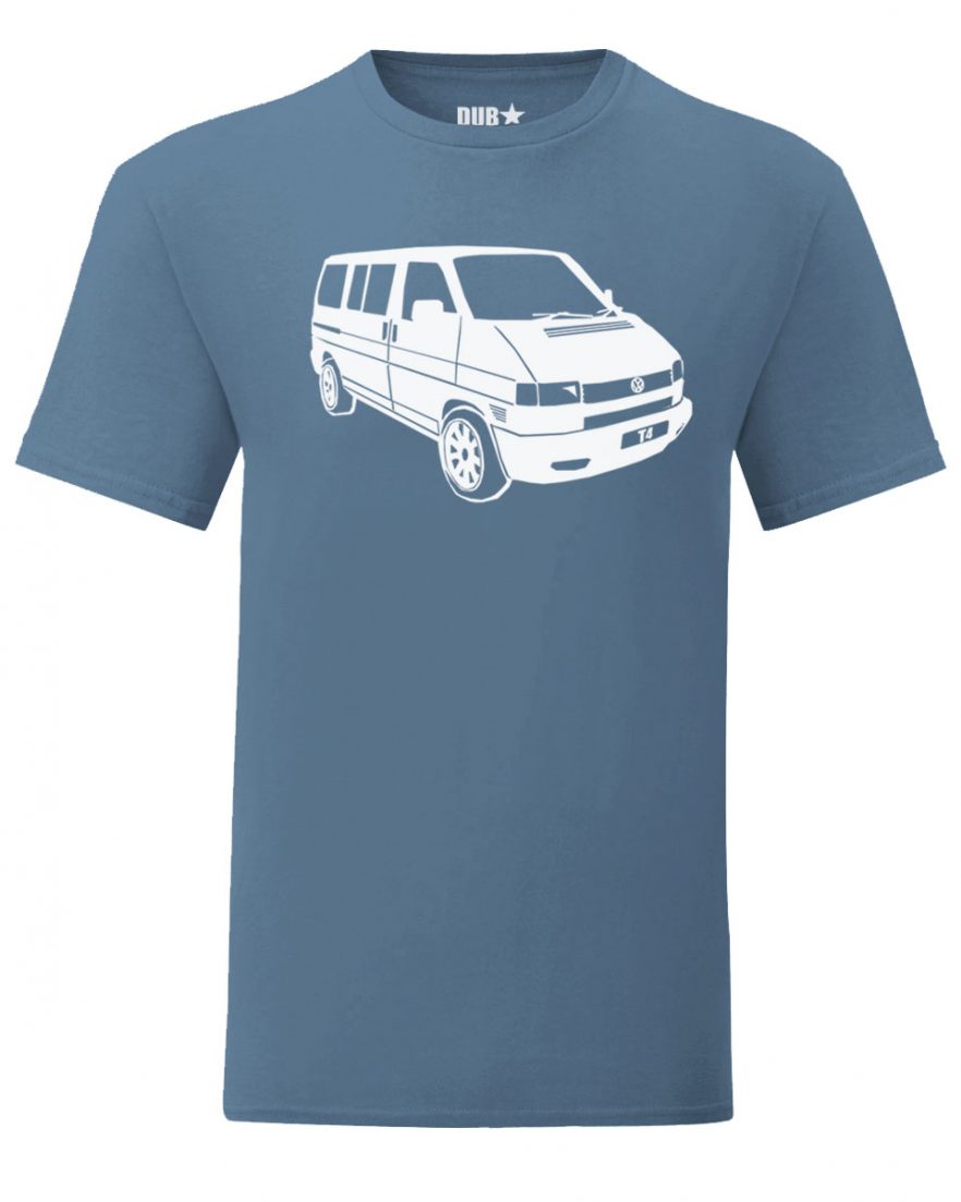 vw t4 tee - indigo blue