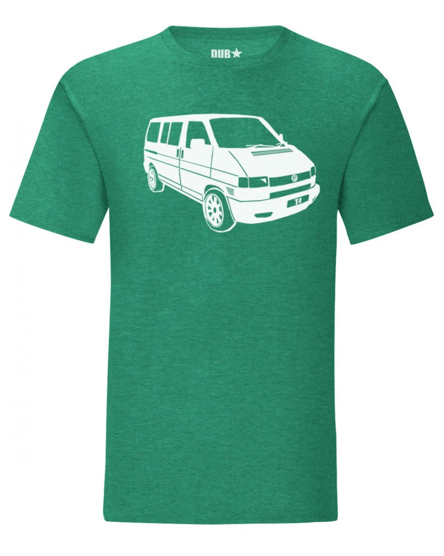vw t4 tee - heather green