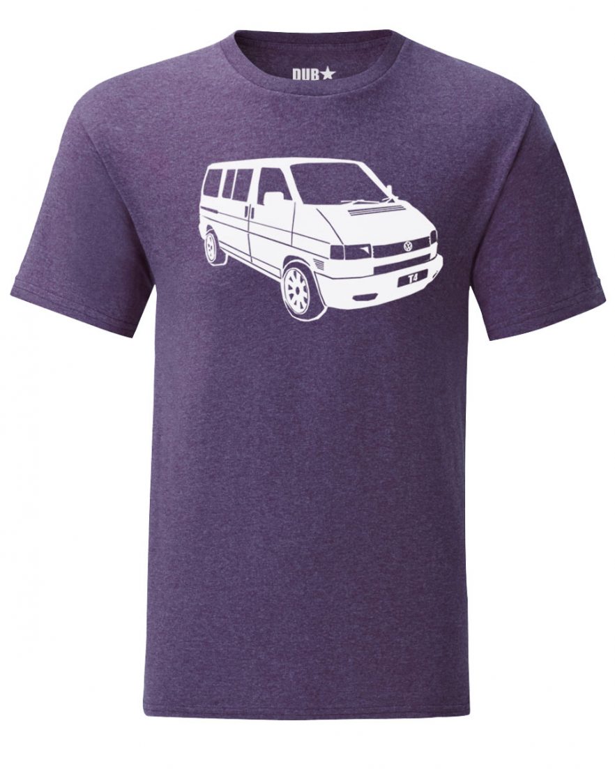vw t4 tee - heather purple