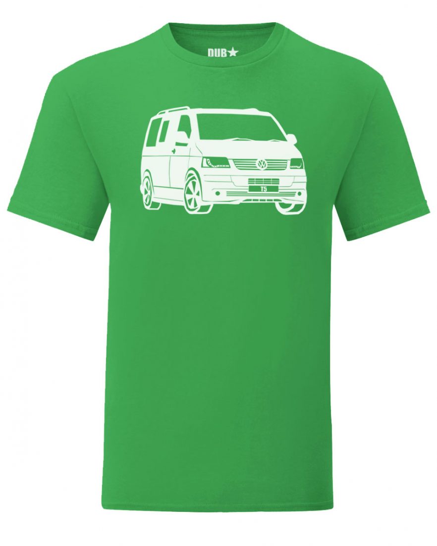 vw t5 tee - green