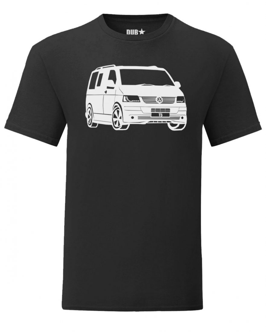 vw t5 tee - black