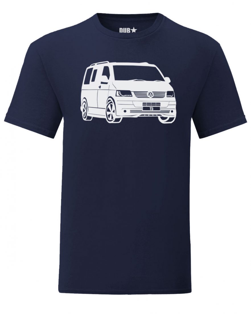 vw t5 tee - navy blue
