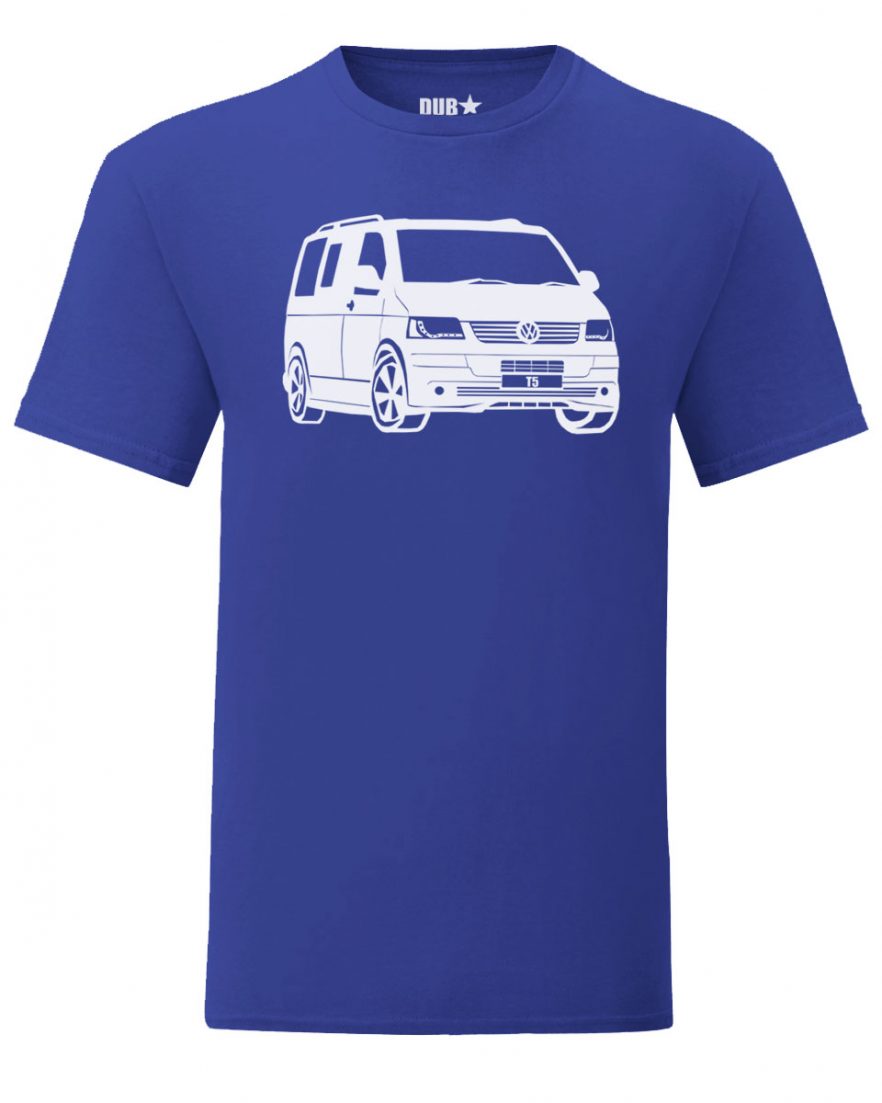 vw t5 tee - royal blue