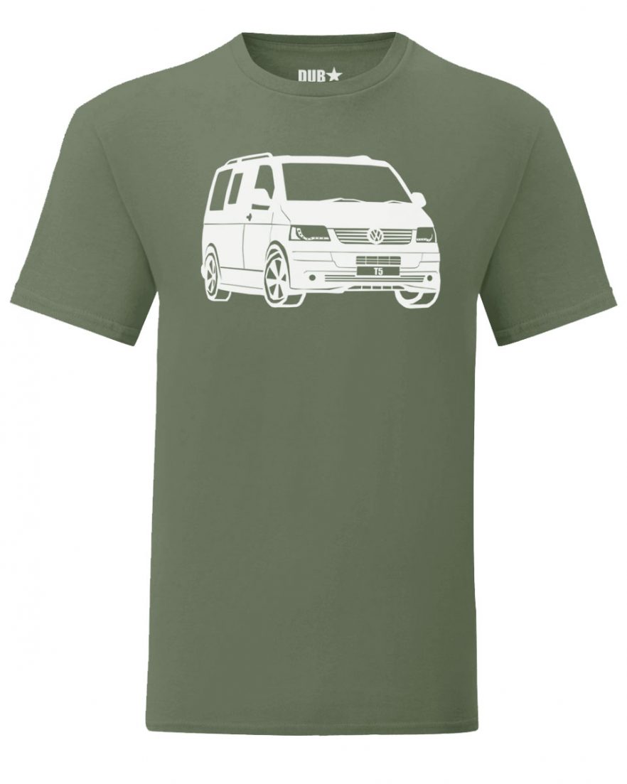 vw t5 tee - army green