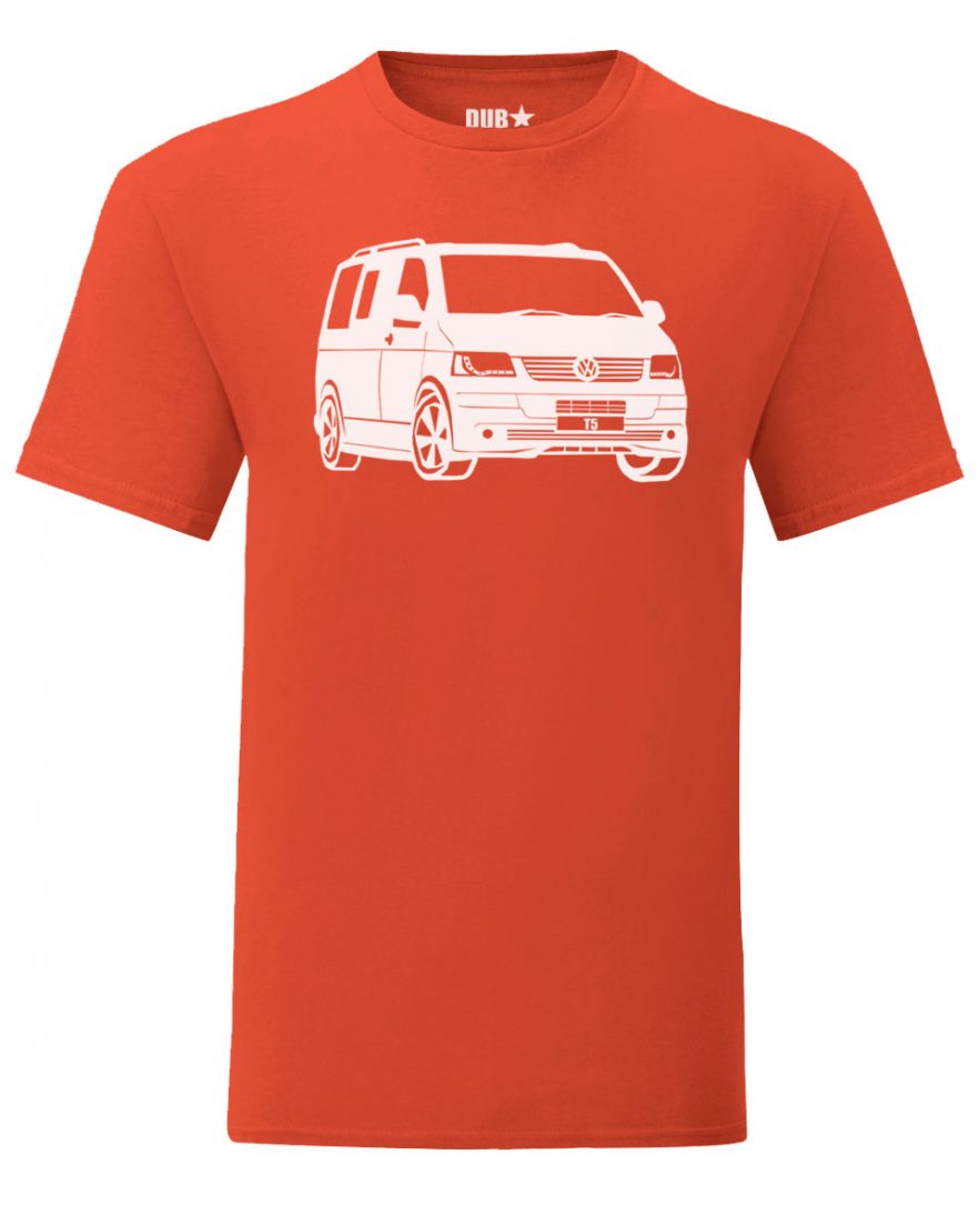vw t5 tee - orange