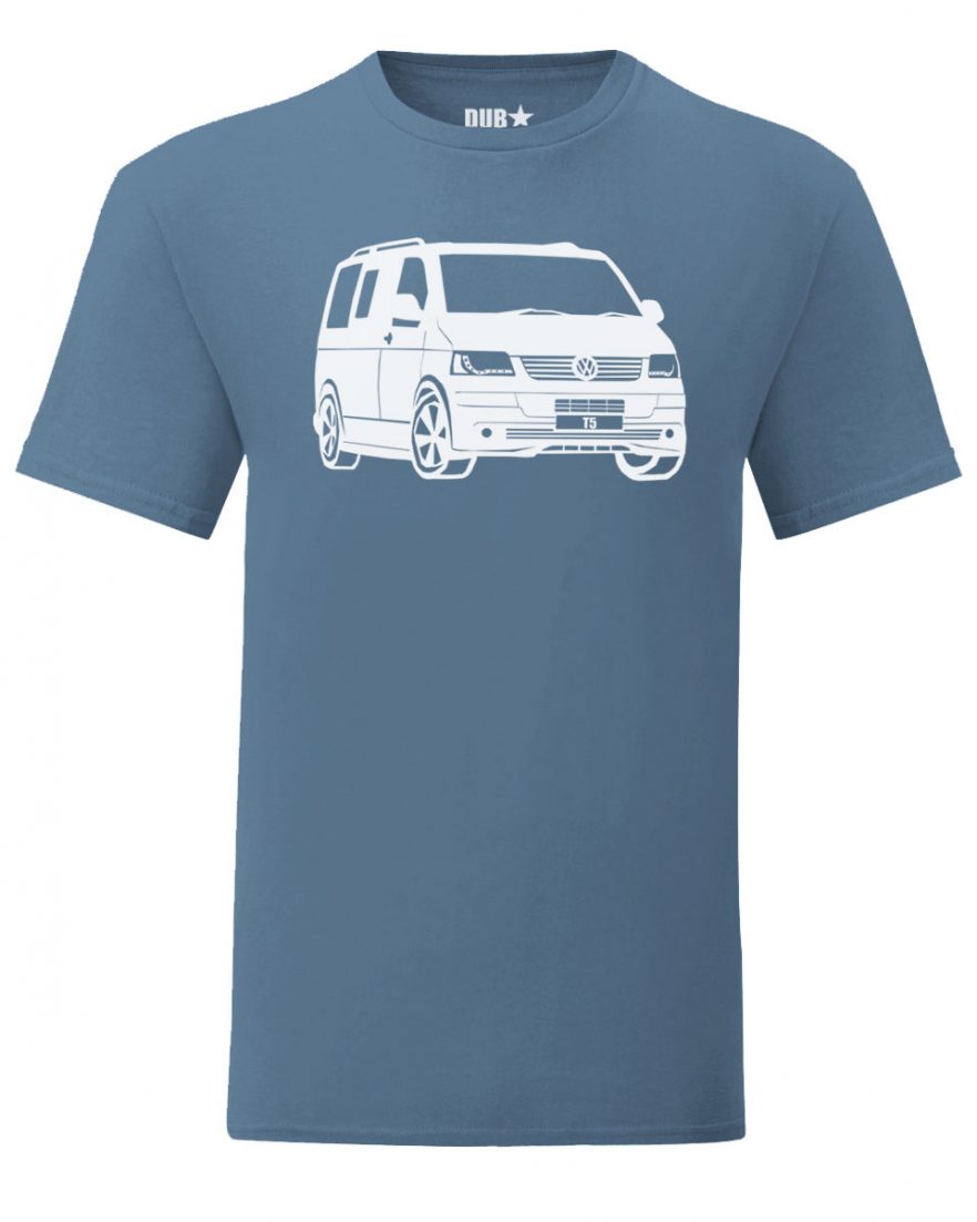 vw t5 tee - indigo blue