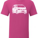 vw t5 tee - heliconia pink