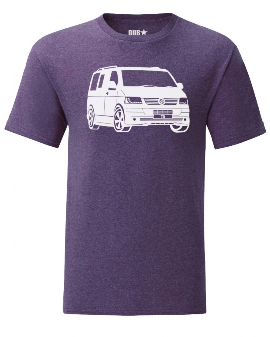 vw t5 tee - heather purple