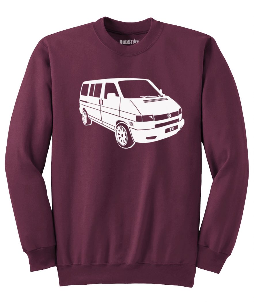VW T4 Sweater - maroon