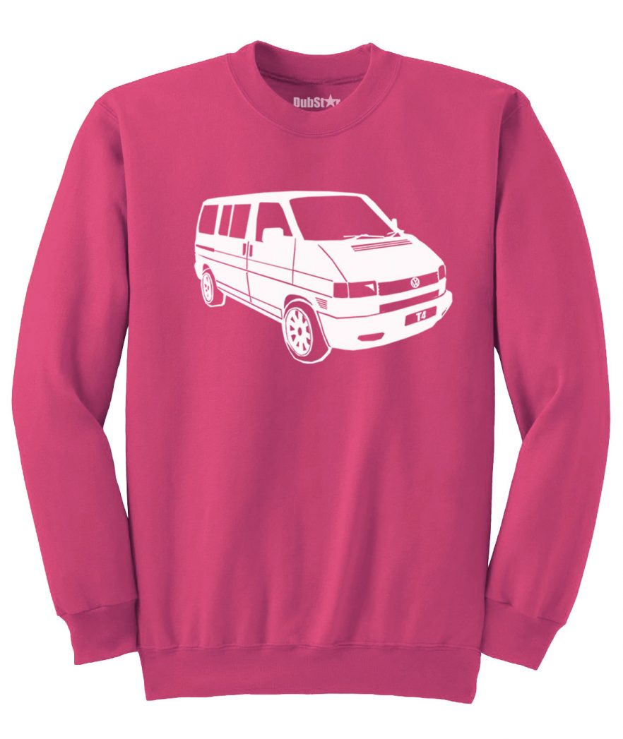 VW T4 Sweater - heliconia pink