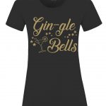 Ladies Gingle Bells tee - Black