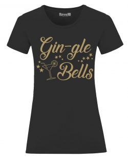 Ladies Gingle Bells tee - Black