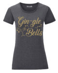 Ladies Gingle Bells tee - dark heather