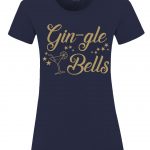 Ladies Gingle Bells tee - Navy