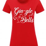 Ladies Gingle Bells tee - Red