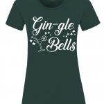 Ladies Gingle Bells tee - Dark Green