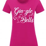 Ladies Gingle Bells tee - Pink