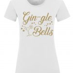 Ladies Gingle Bells tee - White Gold