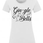 Ladies Gingle Bells tee - White black