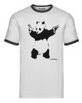 Mens Banksy Shooting Panda T-shirt. Various Styles & Sizes Small to 3XL