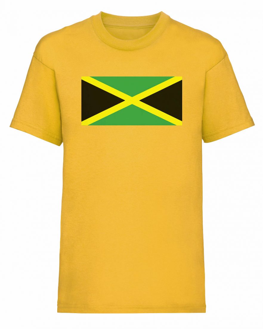 Children's Jamaica National Flag T-Shirt Ages 3-13yrs